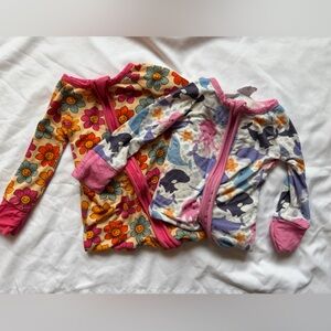 Little One Shop Co. Bamboo onesie bundle set of 2 baby girl size 0-3m